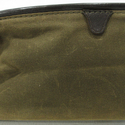 Ralph Lauren Clutch Bag Khaki Brown Zipper Closure