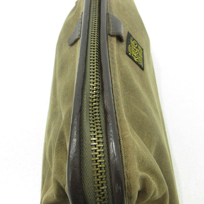 Ralph Lauren Clutch Bag Khaki Brown Zipper Closure