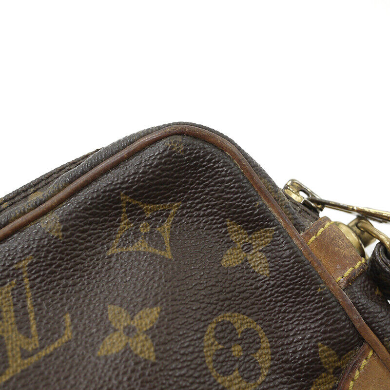 Louis Vuitton Monogram Marly Dragonne PM Clutch Bag Brown M51827