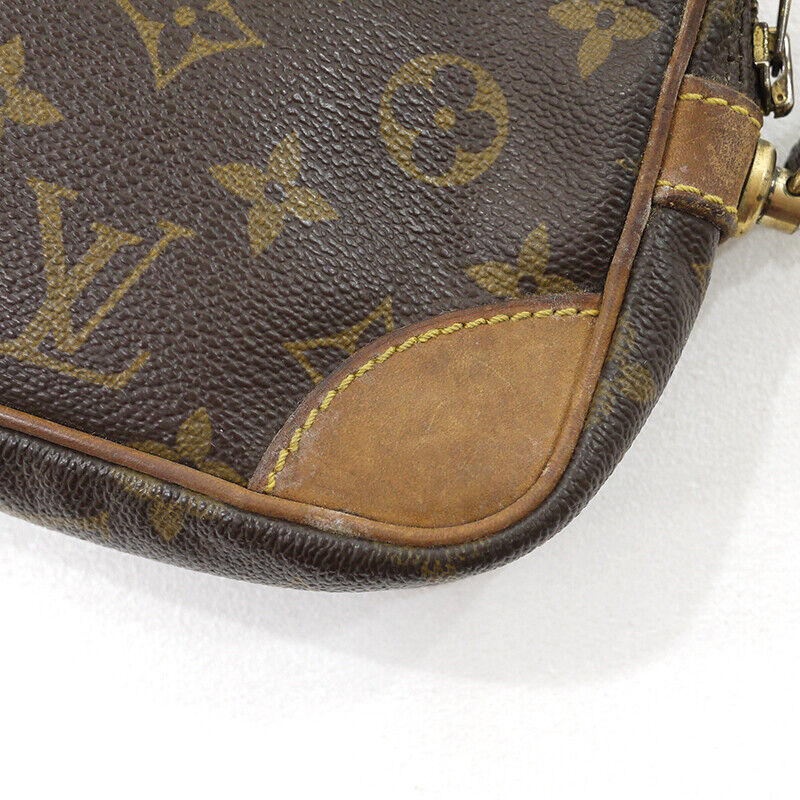 Louis Vuitton Monogram Marly Dragonne PM Clutch Bag Brown M51827