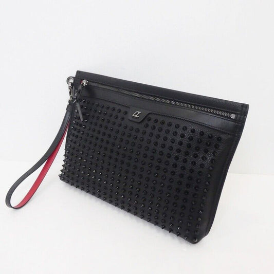 Christian Louboutin Citypouch 1225143CM53 Clutch Bag Black Studs