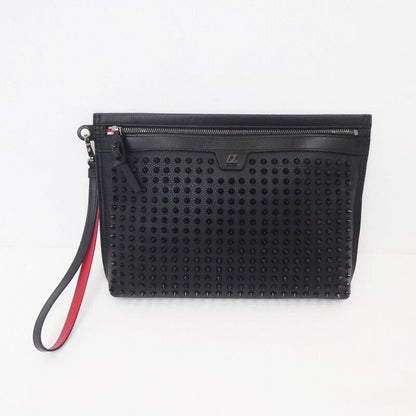 Christian Louboutin Citypouch 1225143CM53 Clutch Bag Black Studs