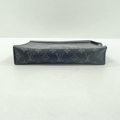 Louis Vuitton Pochette Voyage MM Monogram Eclipse Clutch Bag M61692 Black