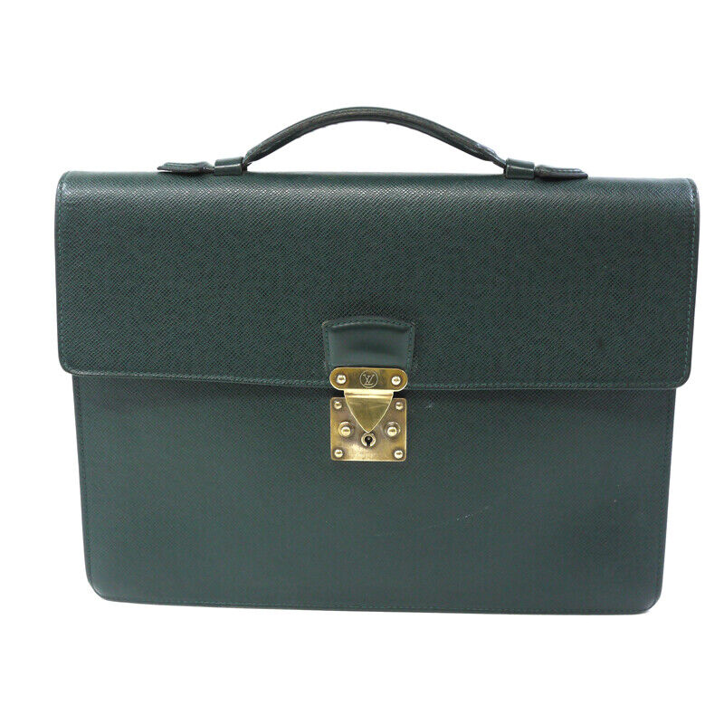 Louis Vuitton Taiga Serviette Clado Business Bag Briefcase M30074 Green