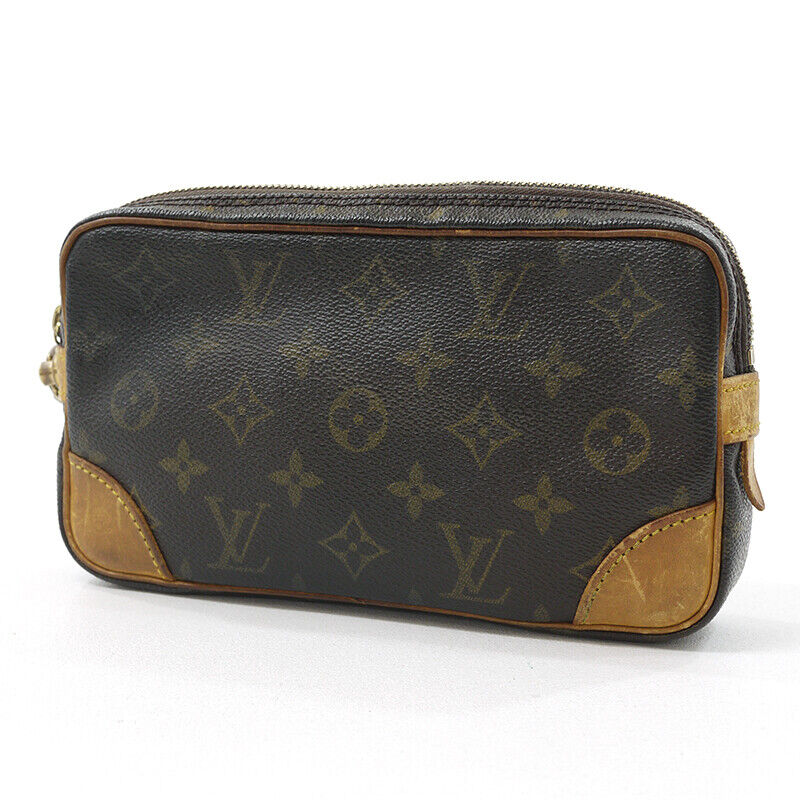 Louis Vuitton Monogram Marly Dragonne PM Clutch Bag M51827 Brown