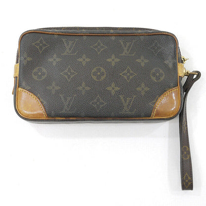 Louis Vuitton Monogram Marly Dragonne PM Clutch Bag M51827 Brown