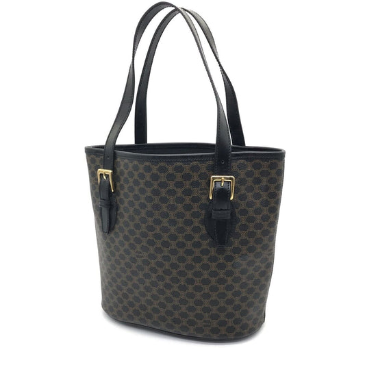 Celine Macadam Allover Pattern Tote Bag MC99 2 Black Good Condition