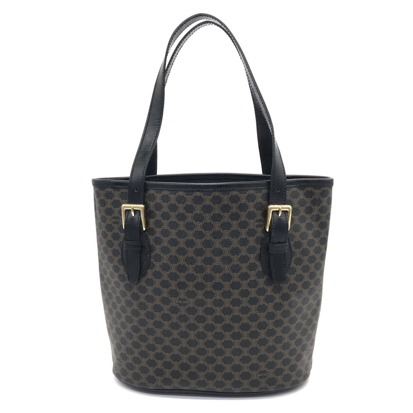 Celine Macadam Allover Pattern Tote Bag MC99 2 Black Good Condition