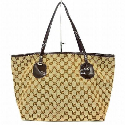 Gucci GG Canvas Tote Bag 211975 Allover Pattern Good Condition