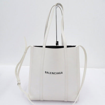 Balenciaga 551810 Everyday Tote Bag XS Shoulder White Logo Leather