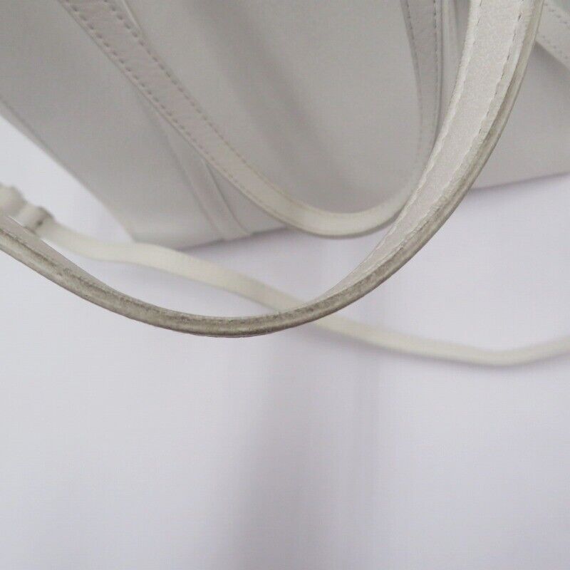 Balenciaga 551810 Everyday Tote Bag XS Shoulder White Logo Leather