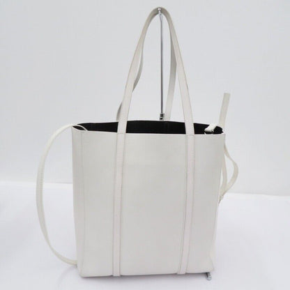 Balenciaga 551810 Everyday Tote Bag XS Shoulder White Logo Leather