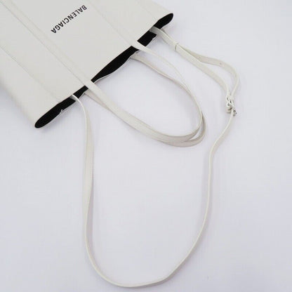 Balenciaga 551810 Everyday Tote Bag XS Shoulder White Logo Leather