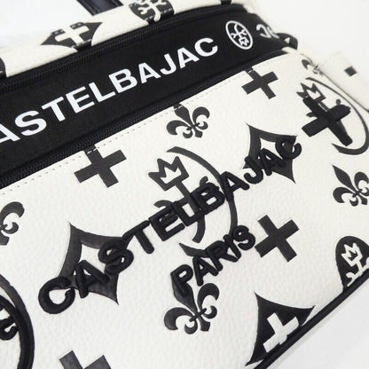 Castel Bajac Claire Tote Bag 068531 White Black Excellent Condition