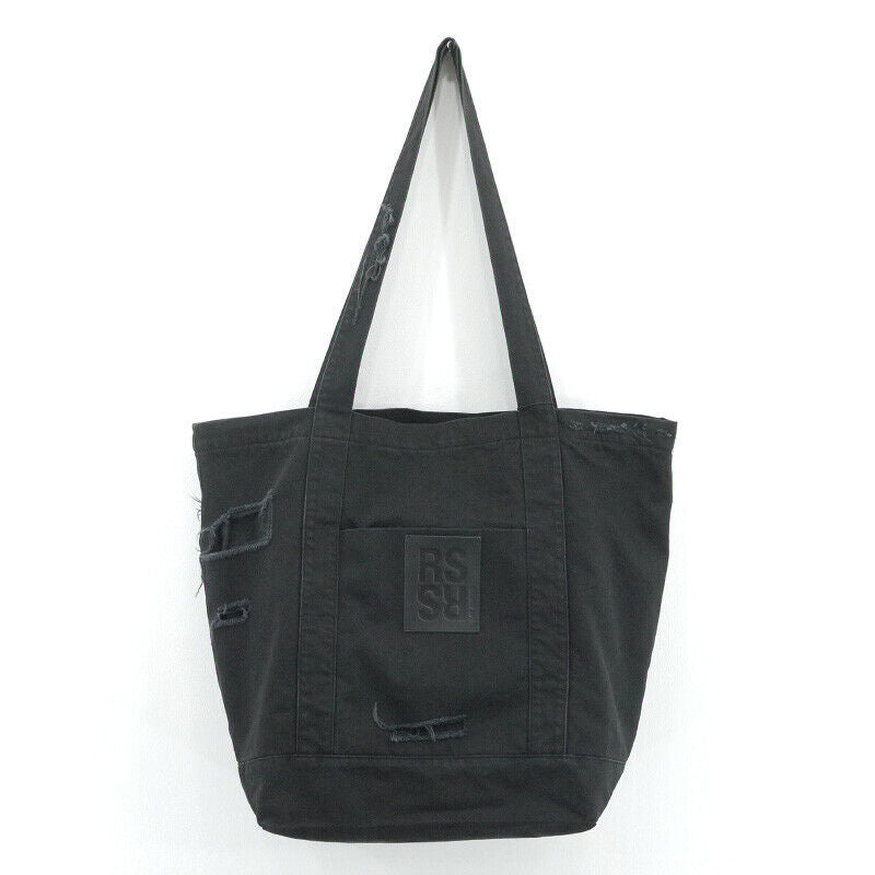 Raf Simons Tote Bag Black Damage Processing 231 935A 10032 Excellent Condition