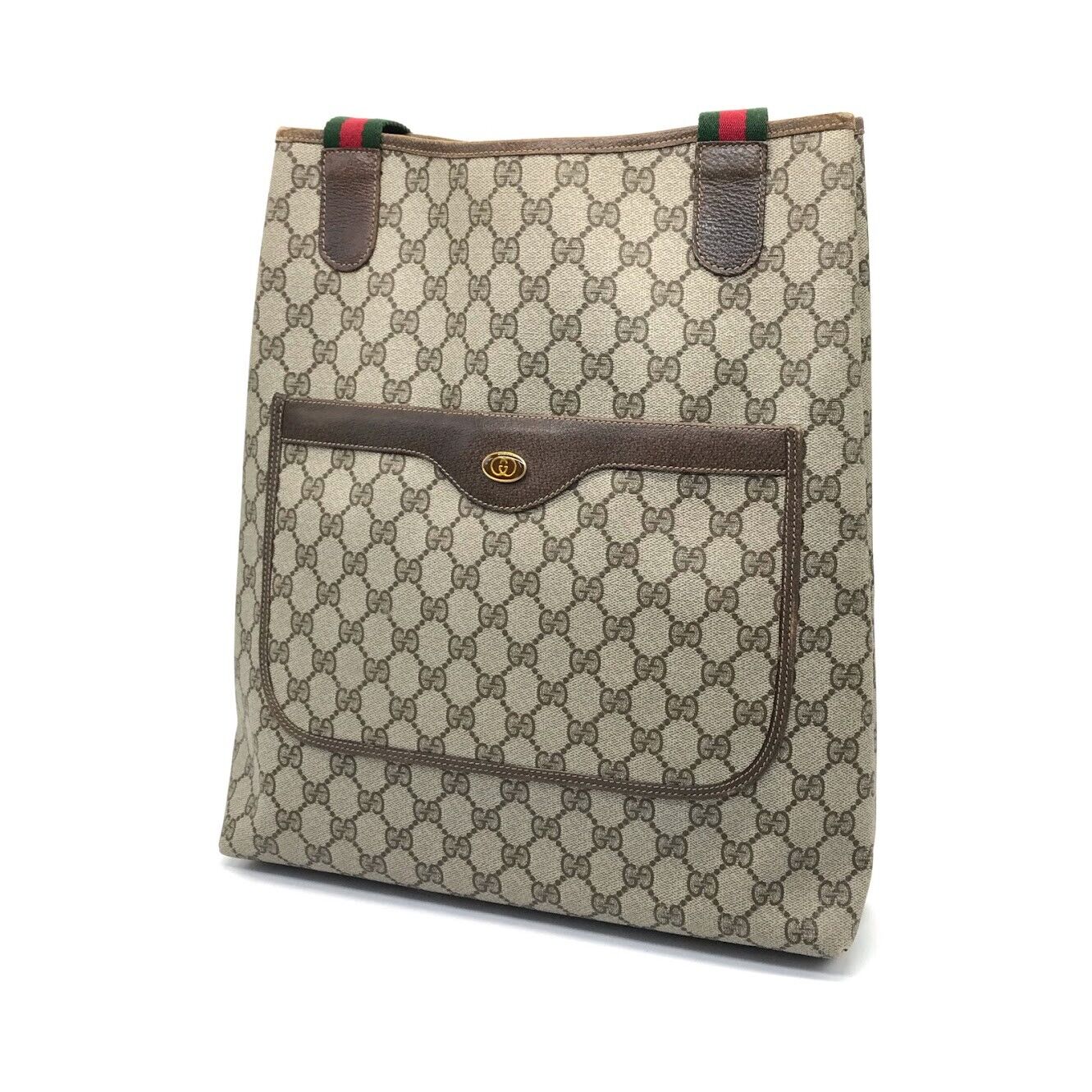 Gucci Sherry Line GG Pattern Tote Bag 16 002 4487 Brown