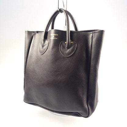 Young Olsen Bag Embossed Leather Tote M Brown Plain Excellent Condition