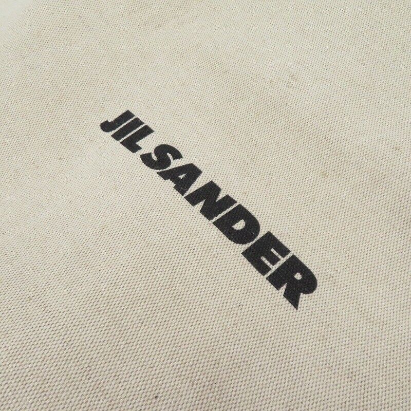 Jil Sander Flat Shopper Tote Bag	JSPT852122 Ivory Logo Excellent Condition