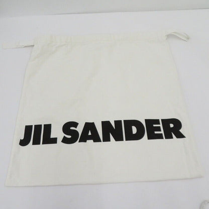 Jil Sander Flat Shopper Tote Bag	JSPT852122 Ivory Logo Excellent Condition