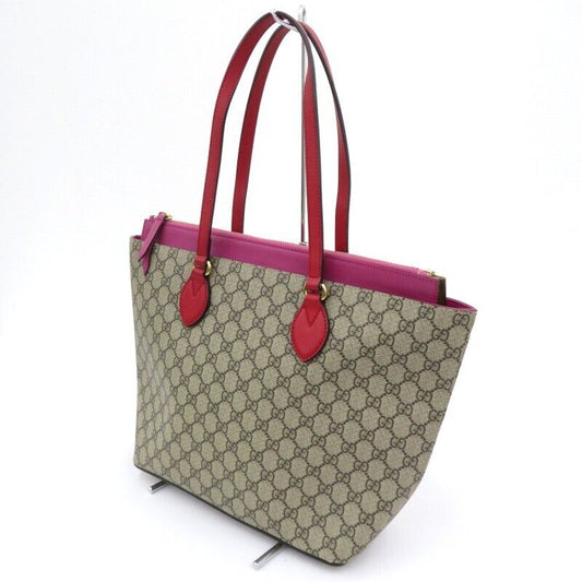 Gucci 415721 525040 GG Supreme Tote Bag Allover Pattern Beige