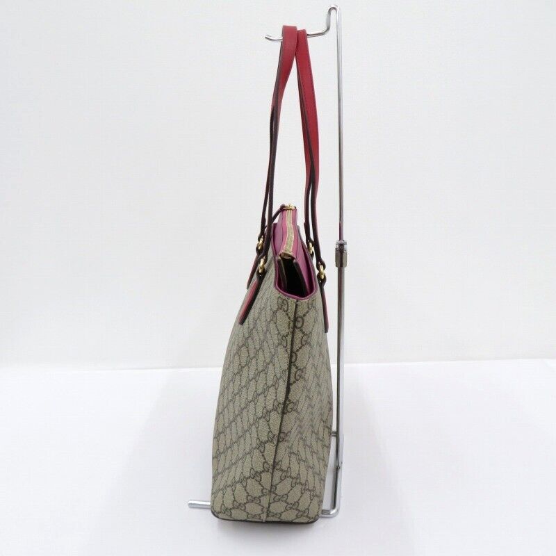 Gucci 415721 525040 GG Supreme Tote Bag Allover Pattern Beige