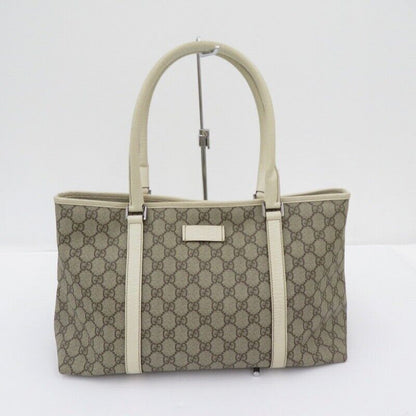 Gucci 114595 GG Supreme Tote Bag Beige Allover Pattern Good Condition