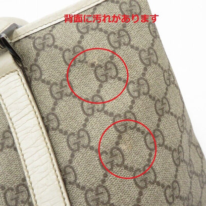 Gucci 114595 GG Supreme Tote Bag Beige Allover Pattern Good Condition