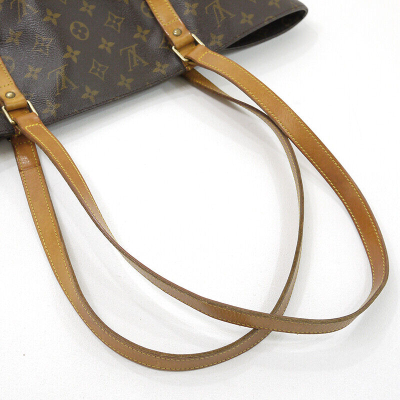 Louis Vuitton Monogram Sac Shopping Tote Bag M51108 Brown Good Condition