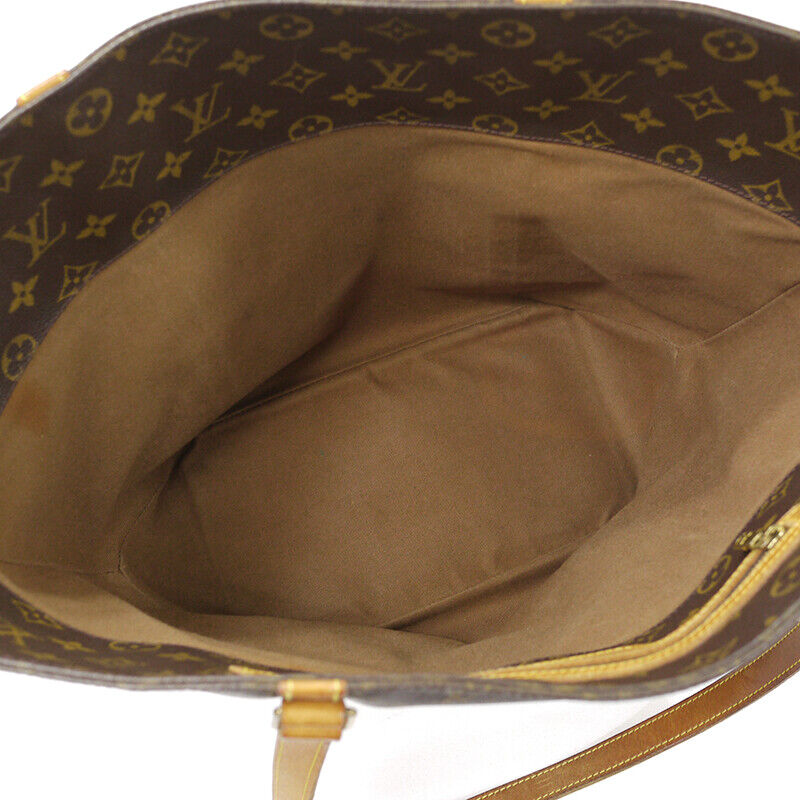 Louis Vuitton Monogram Sac Shopping Tote Bag M51108 Brown Good Condition