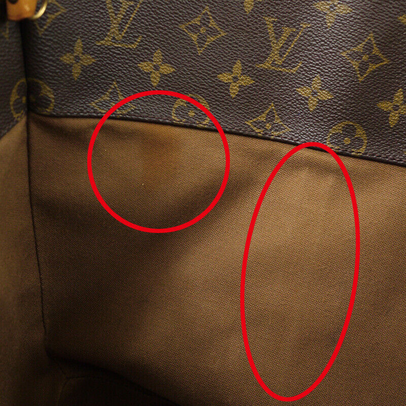 Louis Vuitton Monogram Sac Shopping Tote Bag M51108 Brown Good Condition