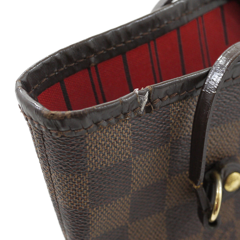 Louis Vuitton Damier Neverfull MM Tote Bag N51105 Brown