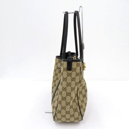 Gucci 232957 520981 GG Canvas Tote Bag Beige Allover Pattern Good Condition