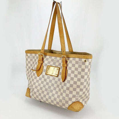 Louis Vuitton N51206 Damier Azur Hampstead MM Tote Bag White