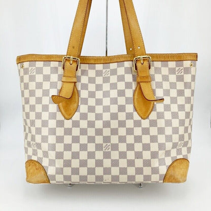 Louis Vuitton N51206 Damier Azur Hampstead MM Tote Bag White