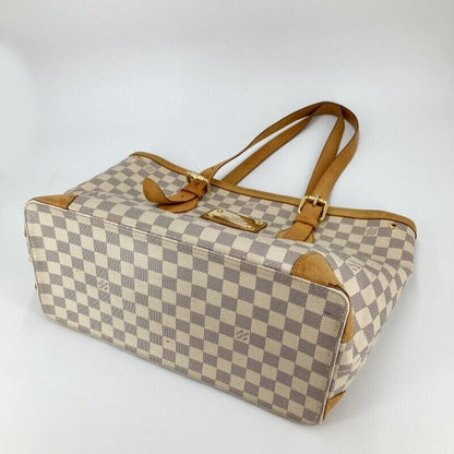 Louis Vuitton N51206 Damier Azur Hampstead MM Tote Bag White