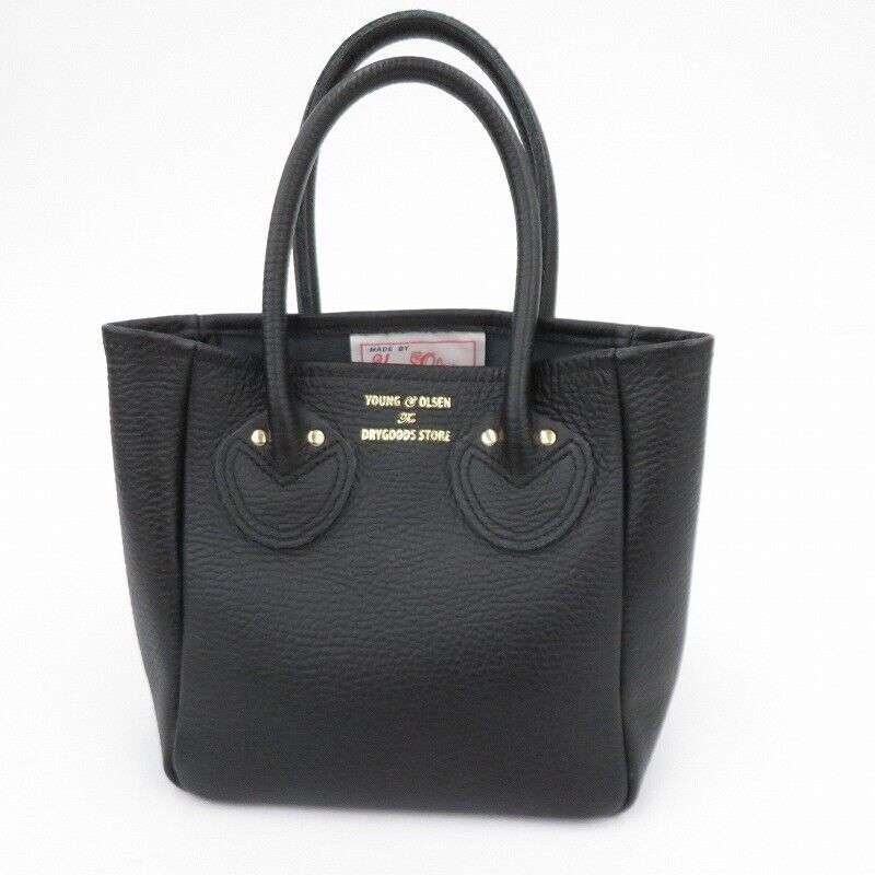 Young Olsen Embossed Leather Tote Bag XS Black Excellent Condition