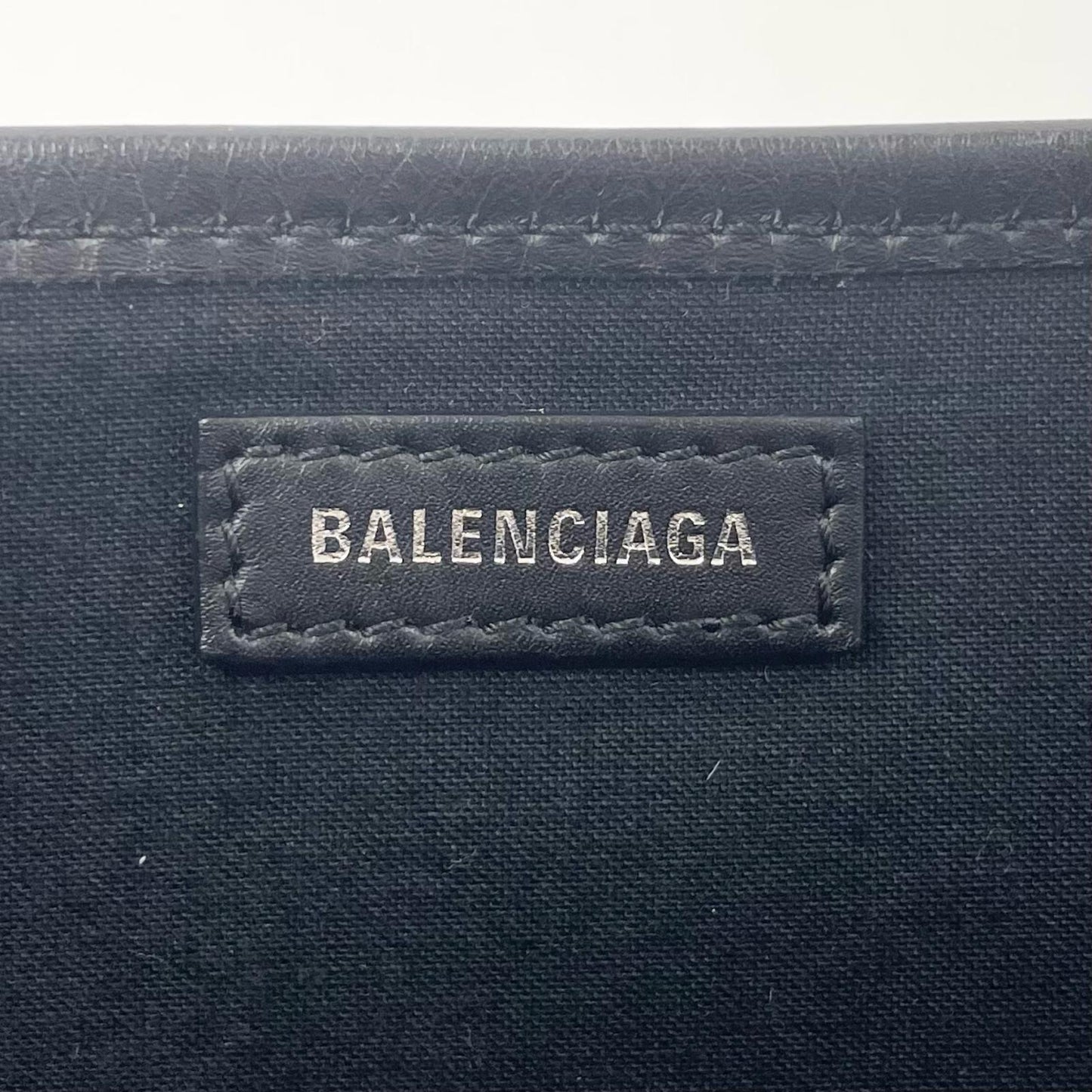 Balenciaga Cabas Handbag Tote Bag White Black 339933 With Pouch