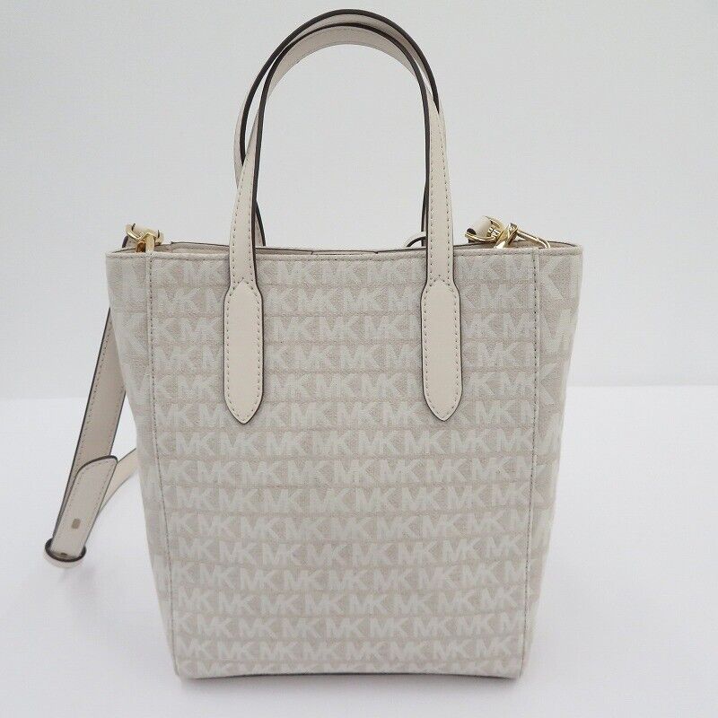 Michael Kors Sinclair Shopper Tote Shoulder Bag 2way 30T2G5ST0I121 White