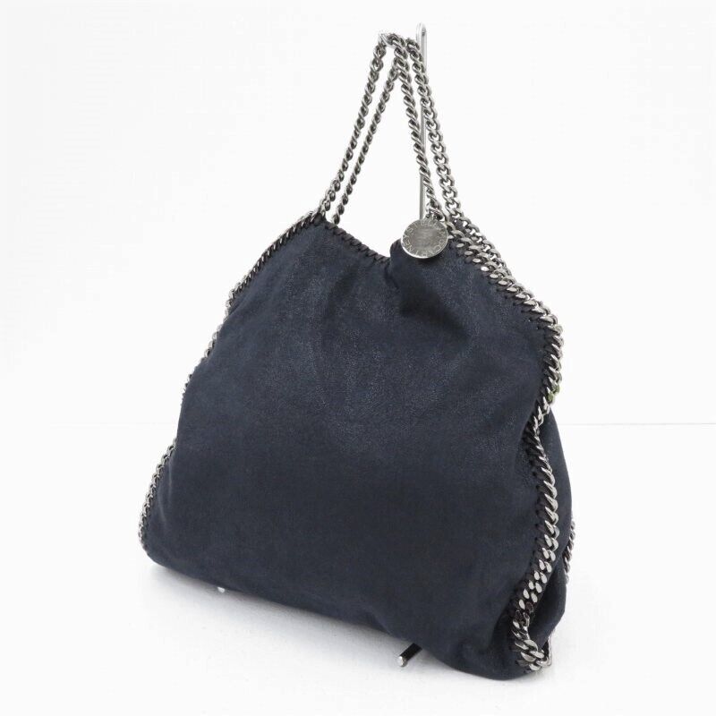 Stella Mc Cartney 234387 W9132 SP17 Tote Bag Shoulder Chain Navy