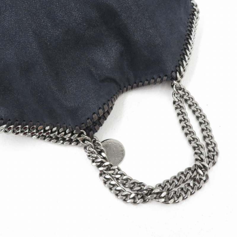 Stella Mc Cartney 234387 W9132 SP17 Tote Bag Shoulder Chain Navy