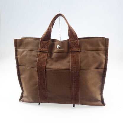 Hermes Yale Line MM Tote Bag Brown Zipper Closure