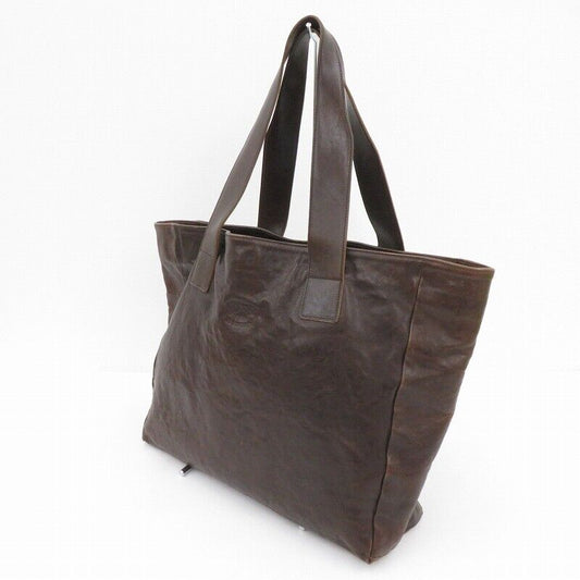 IL Bisonte Tote Bag  Brown Button Closure Good Condition