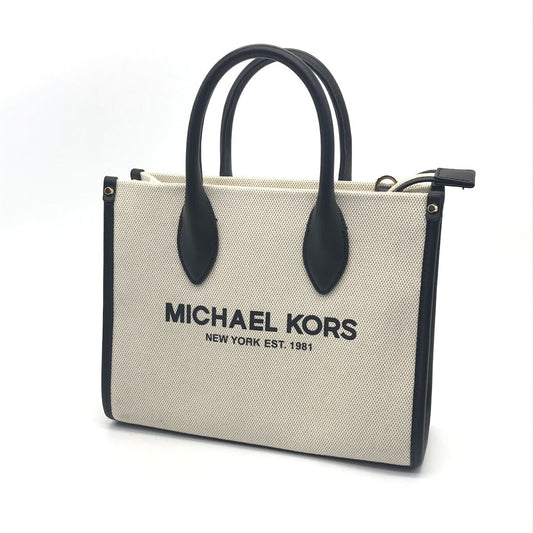 Michael Kors Mirella Canvas Small 2way Tote Bag Shoulder 35S2G7ZC5C Beige