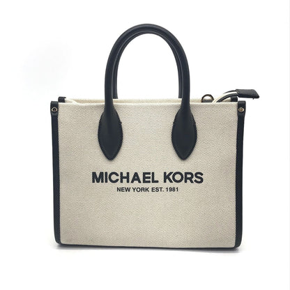 Michael Kors Mirella Canvas Small 2way Tote Bag Shoulder 35S2G7ZC5C Beige