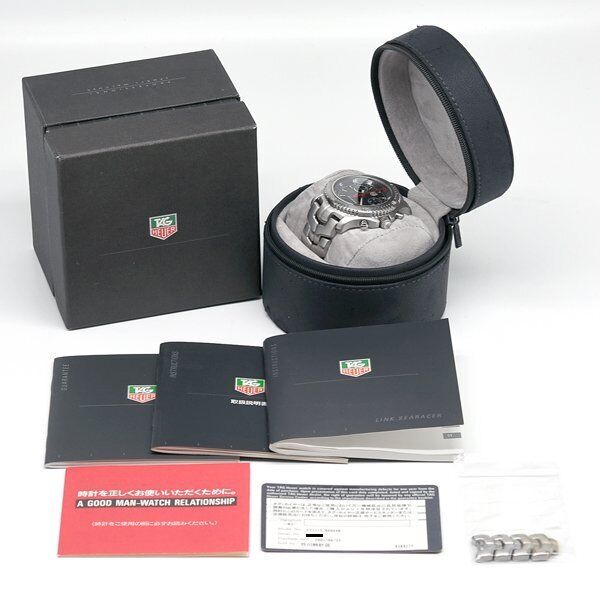 With Box And Paper, Battery Replaced Tag Heuer Link Searacer Chronograph Ct1113