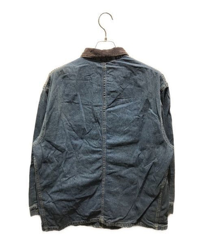 RRL Denim Coverall Three Star Tag 90s Indigo Cotton Denim Jacket Men Size L