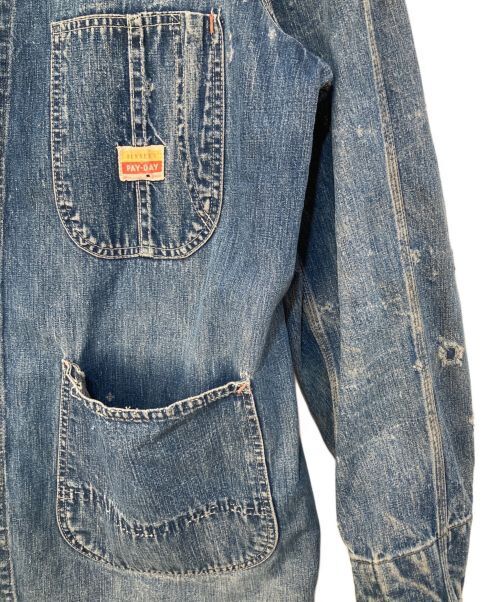 Pay Day Coverall Denim Jacket Indigo 3 Pockets Men Good Condition