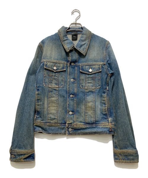 Dior Homme Mud Denim Jacket 4HH1049105 Indigo Cotton Men Size S Good Condition