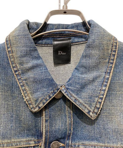 Dior Homme Mud Denim Jacket 4HH1049105 Indigo Cotton Men Size S Good Condition