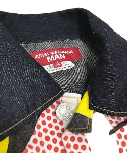 Comme Des Garcons Junya Watanabe Man WK J203 AD2022 Print Denim Jacket Size XS